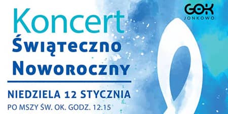 Fragment plakatu z napisem Koncert Świąteczno-Noworoczny