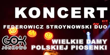 Fragment plakatu z napisem Koncert Fedorowicz, Stroynowski Duo
